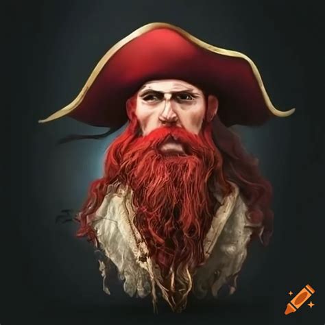 Cosplay Of A Pirate With A Red Beard On Craiyon