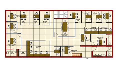 Architecture Office Furniture Layout Plan Autocad Drawing Cadbull