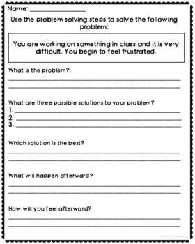 Social Problem Solving Worksheets For Lessons On Responsible Decision Making Problem Solving