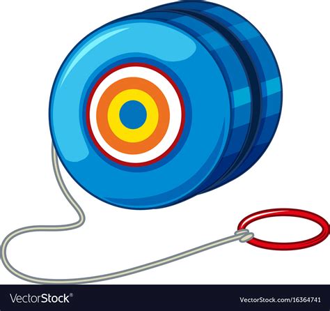 Blue Yo Yo With Red Ring Royalty Free Vector Image