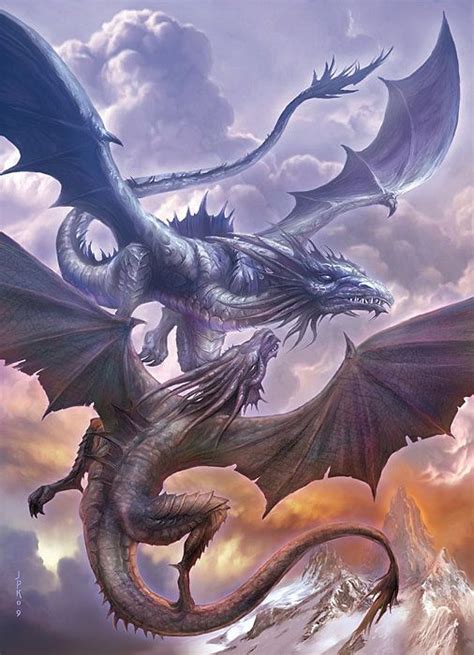 Two Dragons Mythical Creatures Fantasy Dragon Dragon Pictures