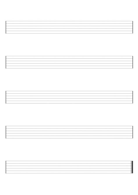 Printable Blank Guitar Tab Sheets Jesmaple
