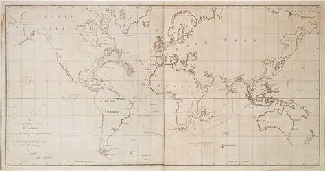 A Rare 18th Century American World Map With A Ben Franklin Connection