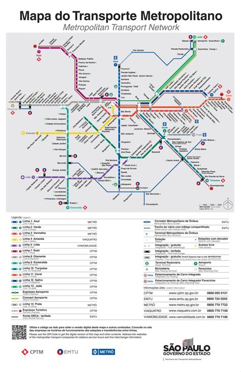 Mapa Da Rede Metroferrovi Ria De S O Paulo Em Junho De Clique