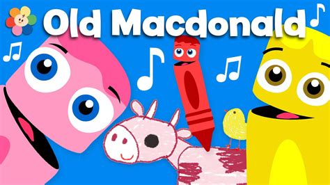 Old Macdonald With Color Crew Nursery Rhymes For Kids Music Videos