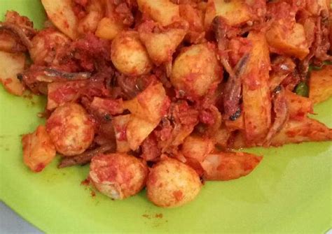 Lihat juga resep sambal goreng kentang, teri, udang & petai enak lainnya. Resep Sambel udang puyuh teri kentang Oleh eci marbun ...