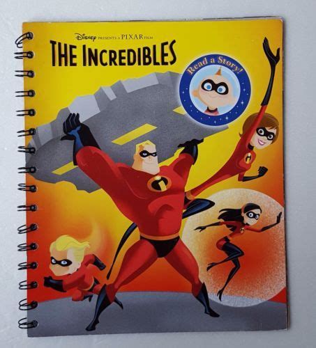 Story Reader Book Disney Pixar The Incredibles Spiral Paperback The