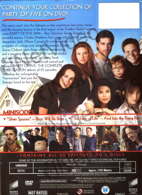 Party Of Five The Complete Season 3 Boxset On Dvd Movie