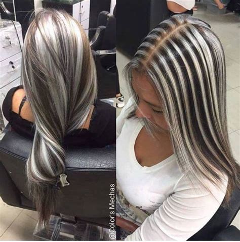 Pin By David Connelly On Highlighted Streaked Foiled And Frosted Hair 4 Gray Hair Highlights