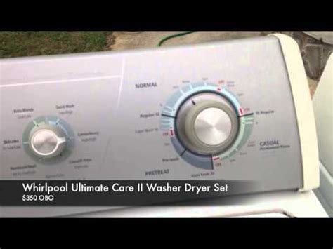 Whirlpool ® manuals can help you get the most out of your appliance, and provide important information about parts and accessories. Whirlpool Ultimate Care II Washer Dryer Set - YouTube