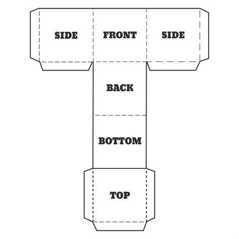 Diy T Box Template Cube Template Paper Doll Template Papercraft