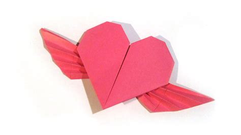 Valentines Day Origami Flying Heart Origami Easy Valentines Day