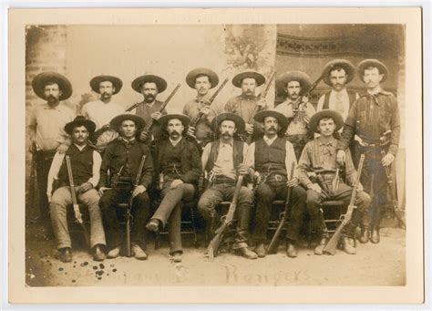 Group Portrait Of Texas Rangers Side 1 Of 2 The Portal To Texas