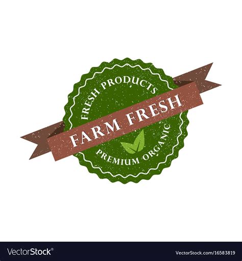 Farm Fresh Product Premium Organic Icon Royalty Free Vector