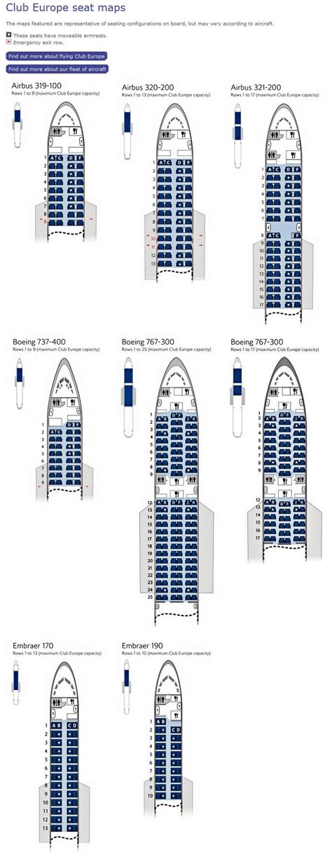 Ba Airbus A320 Seating Plan