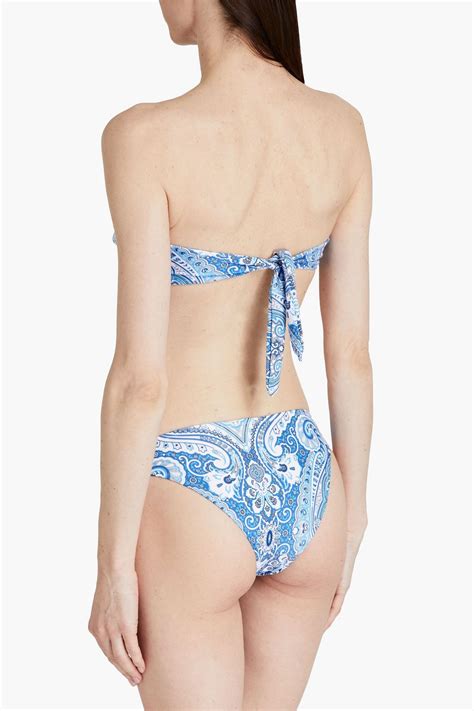 melissa odabash barbados paisley print underwired bandeau bikini top the outnet