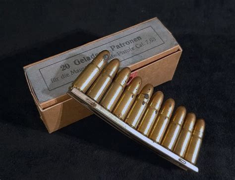 Cmr Classic Firearms Ammunition Box 20 Rounds C96 Mauser Pistol Ref