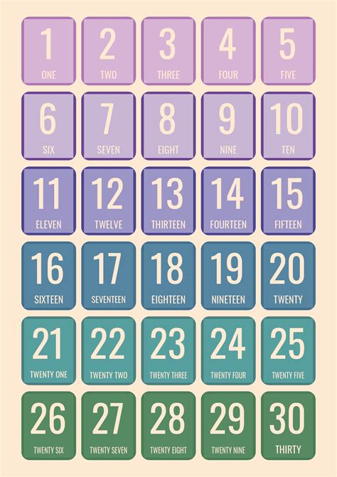 9 Best Images Of Printable Numbers 1 30 Free Printable Numbers 1 30