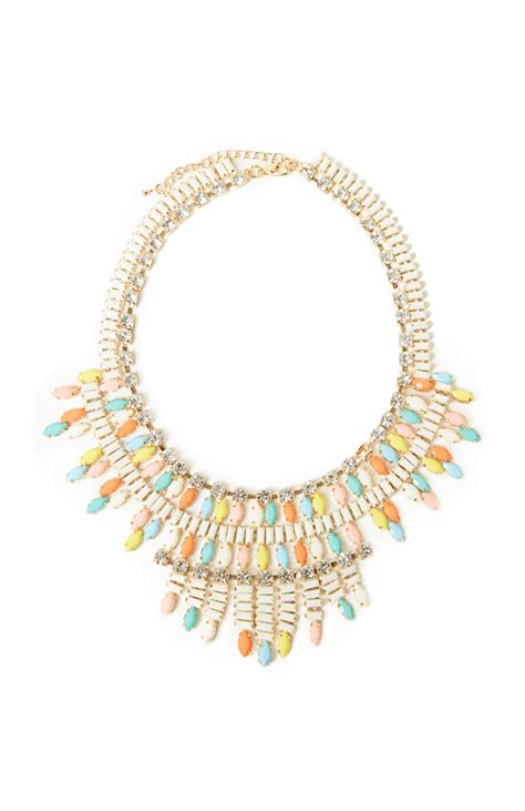 Candy Jeweled Necklace In Floral Multi Dailylook