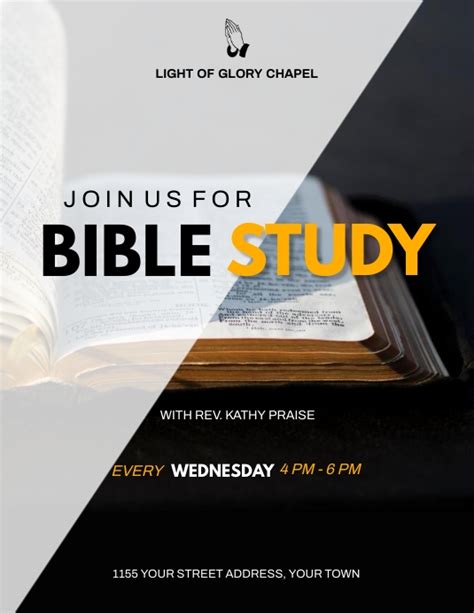 Bible Study Poster Template Postermywall