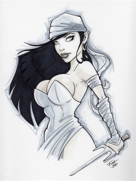 Elektra Comic Book Drawing Digital Artist Elektra