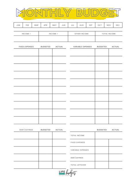 Pdf Beginner Printable Budget Worksheet Life And A Budget