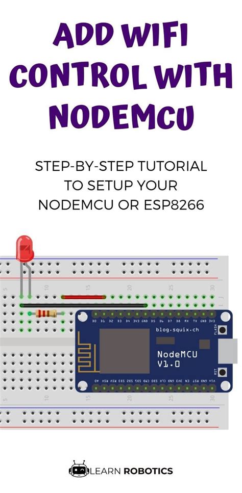 An Electronic Device With The Text Add Wifi Control With Nodemcu Step