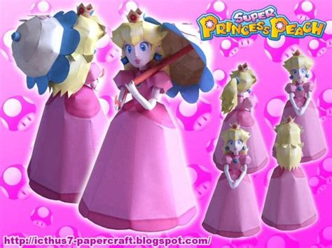 Princess Peach Paper Dolls