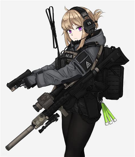 Anime Girl With A Gun Pfp Tyello Com