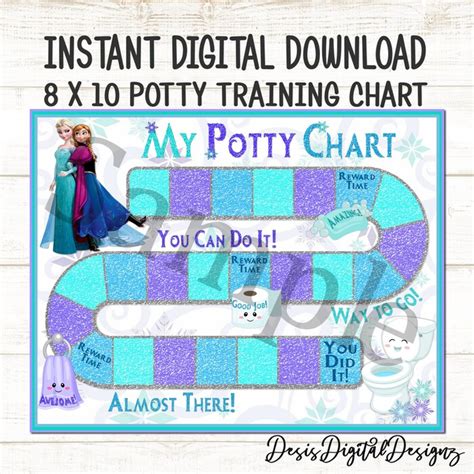 Buy Frozen Potty Chart Toddler Potty Training Chart Anna Elsa Reward