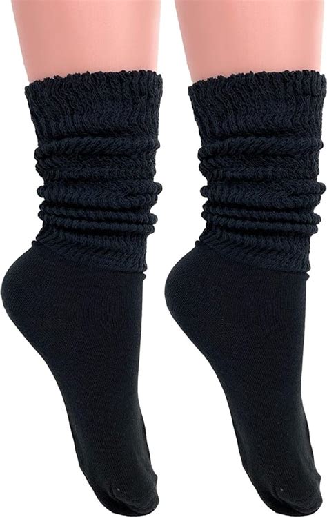 Awsamerican Made Cotton Lightweight Slouch Socks For Women