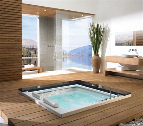 Bathroom floors are notorious for suffering water damage and the area under the bathtub is no flooring repairs can be intimidating, but the subfloor under the tub generally consists of plywood. 10 Gorgeous In-Floor Bathtubs - Shelterness