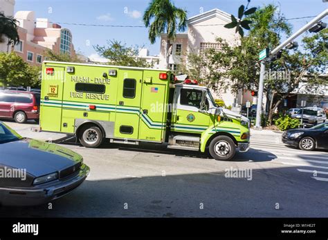 miami florida miami dade fire rescue truck emergency vehicle ambulance first responder paramedic