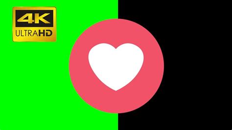 Instagram Like Button Animation Green Screen Chroma Key Transparent