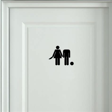 Crazy Toilet Sign Funny Toilet Door Sticker Toilet Sign