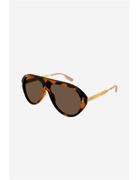 Gucci Brown Pilot Sunglasses