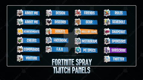Fortnite Spray Twitch Panels By Lol Overlay On Deviantart