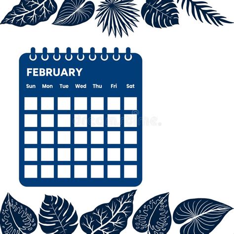 Calendario Del Mes De Febrero Colorido Calendario Del Mes De Febrero