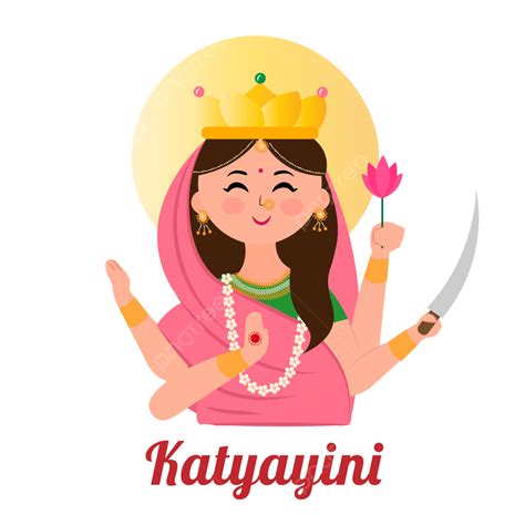 Katyayini Devi Navratri Goddess Nine Forms Of Durga Mata Happy Navratra