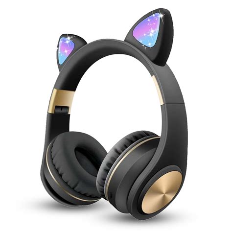 Eeekit Bluetooth Headphones Wireless Over Ear Cat Ear Headphones
