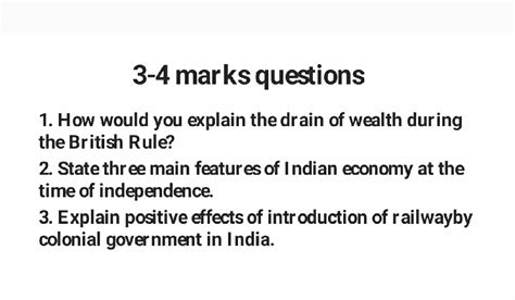 Important Questions Chapter 1 Indian Economy