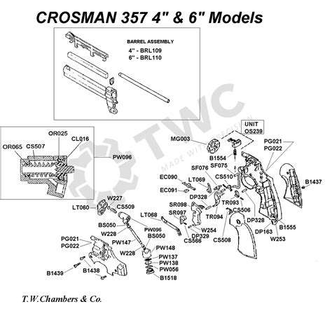 Airgun Spares Crosman 357 Page 1 T W Chambers And Co