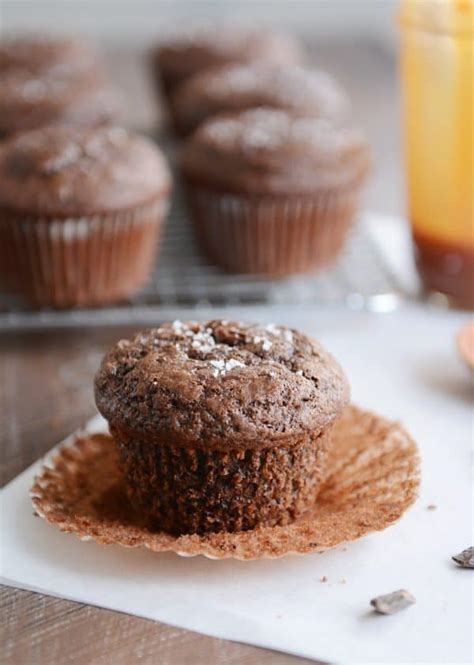 Double Chocolate Salted Caramel Muffins Mel S Kitchen Cafe