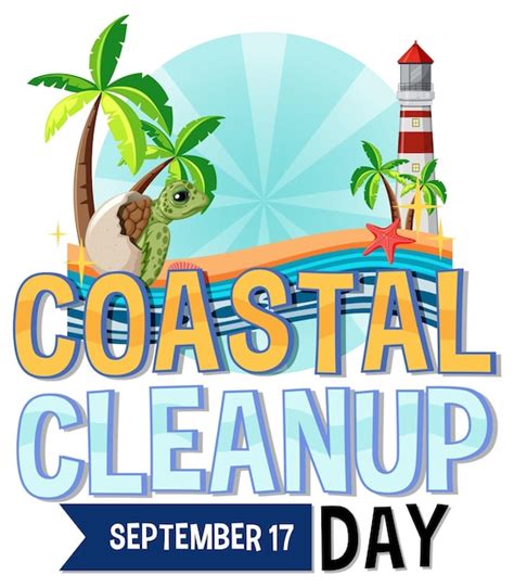 free vector international coastal cleanup day banner design