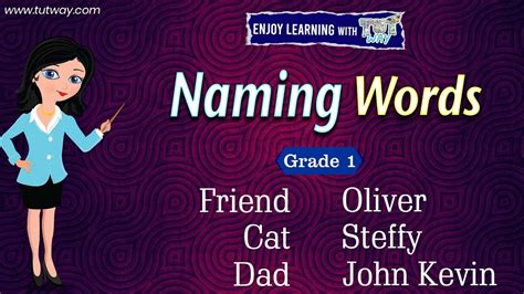 Naming Words For Kids Naming Words English Grammar Commonexact