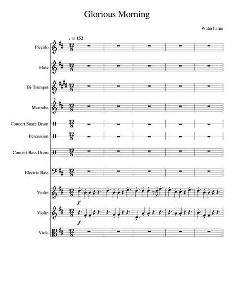 Glorious Morning Age Of War Theme Sheet Music For Flute Violin