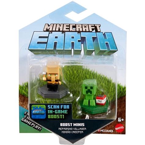 Mattel Minecraft Earth Boost Minis 2 Pack Repairing Villager