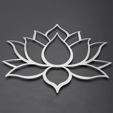 Xl Lotus Flower 3d Metal Wall Art Arte Metal Touch Of Modern