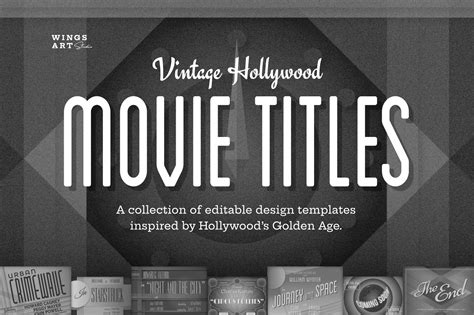 Vintage Hollywood Movie Titles Creative Other Presentation Software
