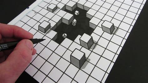 How To Draw A Hole 3d Illusion Optical Illusion Drawing Optical